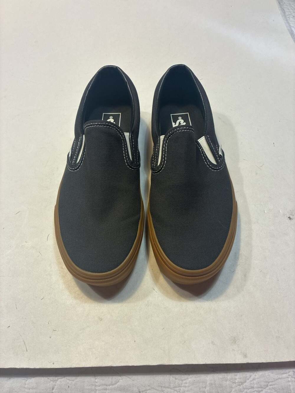 Vans Classic Slip-On Black Gum Sole Sneakers